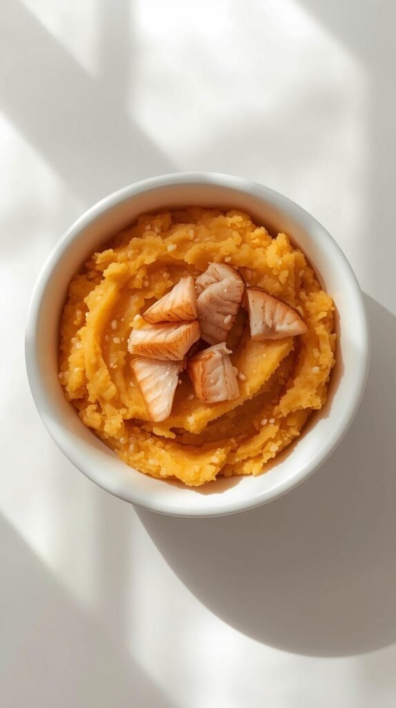 Canned Fish & Sweet Potato Mash