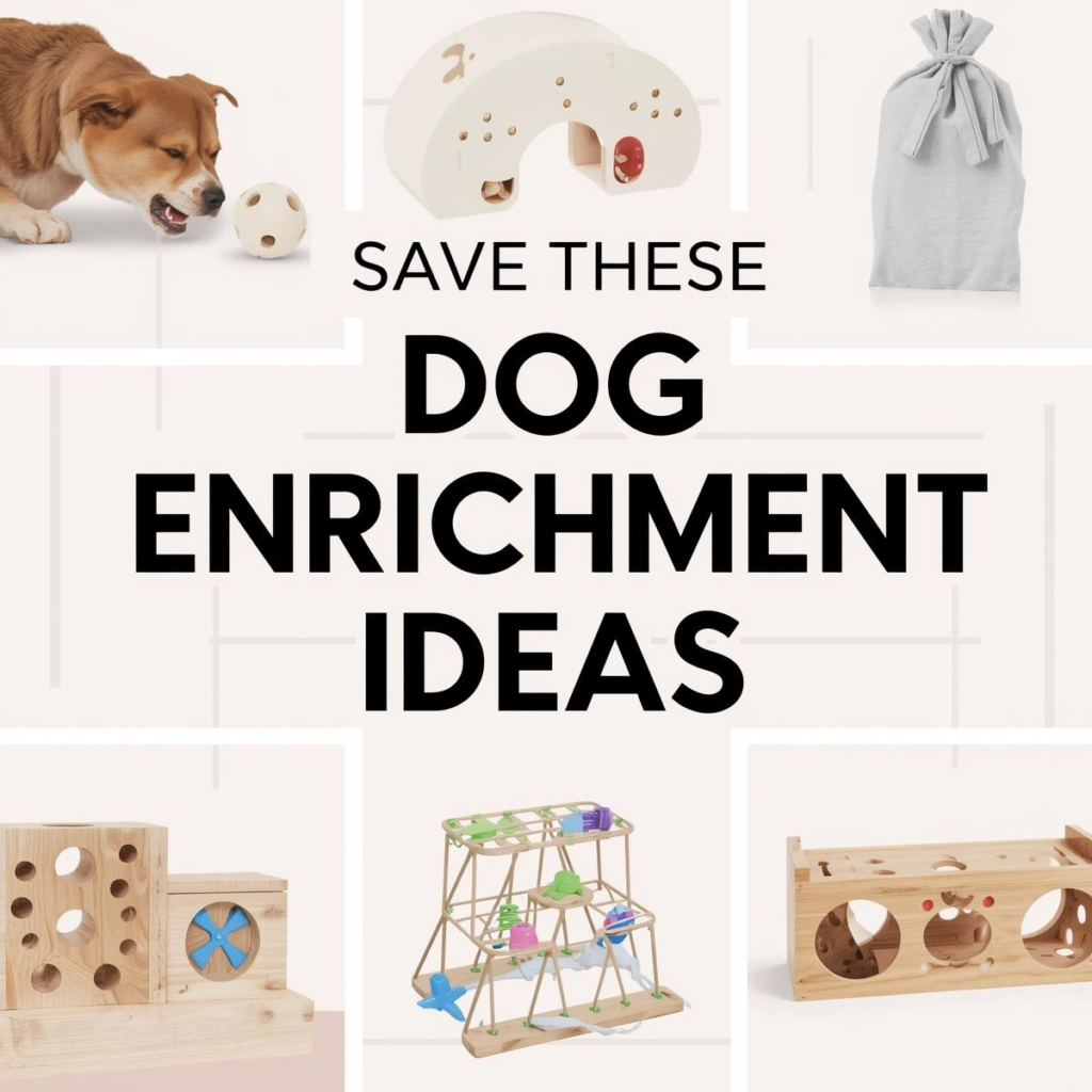 Dog Enrichment Ideas That Actually Tire Them Out Let’s talk about something every dog parent has experienced at least once. You take your dog for a walk. A decent one. Maybe even longer than usual. You come home feeling accomplished… and your dog immediately grabs a toy, zooms through the house, or stares at you like, “Cool. What’s next?” If that sounds familiar, here’s the truth most people don’t realize at first: physical exercise alone doesn’t fully tire most dogs out. Dogs were bred to think, track, sniff, solve, and make decisions. When they don’t get to do that, all that unused brain energy turns into chaos. That’s where dog enrichment ideas that actually tire them out come in. Real enrichment doesn’t just burn energy, it satisfies instincts. And once those instincts feel fulfilled, dogs settle in a way that no amount of fetch ever seems to accomplish. Let’s walk through the enrichment ideas that actually work in real homes, with real dogs, and real schedules. Why Mental Enrichment Works Better Than Endless Exercise A tired body helps, but a tired mind changes behavior. When a dog has to think, sniff, choose, and solve problems, they burn energy more efficiently. Ten minutes of focused mental work can equal an hour of physical activity. That’s why enrichment often leads to calmer behavior, longer naps, and fewer “why are you doing this?” moments. Good enrichment: Slows dogs down instead of hyping them up Encourages focus and problem-solving Leaves dogs satisfied, not frantic And no, you don’t need professional equipment or advanced training to make it work. 1: Sniff-and-Find Treat Game This is one of the easiest and most effective enrichment activities you can do, and it requires absolutely no supplies. Ask your dog to stay (or gently hold them back). Hide small treats around one room, along baseboards, under the edge of a rug, behind chair legs, or near door frames. Then release your dog and let them search. At first, dogs may move quickly. After a minute or two, you’ll see them slow down and really concentrate. That’s when the mental work kicks in. Why it works: Sniffing engages a huge part of a dog’s brain. It’s natural, calming, and deeply satisfying. Best for: Anxious dogs, overstimulated dogs, rainy days, evening wind-down routines 2: Food Scatter Feeding This one feels almost too simple, but it’s incredibly effective. Instead of placing food in a bowl, scatter your dog’s meal across grass, a snuffle mat, or even a large towel on the floor. Let them search for each piece instead of inhaling everything in seconds. This turns an everyday routine into enrichment without adding extra time to your day. Why it works: Searching for food taps into natural foraging instincts and slows dogs down mentally and physically. Best for: Fast eaters, bored dogs, dogs who need calmer meal times 3: Puzzle Rotation Challenge Puzzle toys are great, until they’re not. The mistake many people make is leaving the same puzzle out every day. Once a dog solves it easily, it stops being enriching. Instead, rotate puzzle toys every few days. One day it’s a sliding puzzle. Another day it’s a treat ball. Another day it’s a simple lid-flip game. Why it works: New challenges force dogs to think instead of repeating memorized actions. Best for: Smart dogs, dogs who lose interest quickly, enrichment routines 4: DIY Obstacle Course at Home You don’t need agility equipment or a backyard to do this. Use what you already have: Chairs for weaving Broomsticks for stepping over Cushions for balance work Tables for crawling under Guide your dog through slowly with treats. Focus on control, not speed. The thinking required to navigate obstacles is what tires them out. Why it works: It combines physical movement with mental focus and body awareness. Best for: High-energy dogs, dogs who enjoy training, structured play sessions 5: “Which Hand?” Brain Game Hide a treat in one hand, close both fists, and present them to your dog. Let them choose. Once they understand the game, you can make it harder by switching hands behind your back, adding a pause, or standing instead of sitting. This game looks simple, but dogs concentrate hard when playing it. Why it works: Dogs must observe, remember, and make decisions based on subtle cues. Best for: Indoor play, quick mental workouts, food-motivated dogs 6: Long-Line Exploration Walks This isn’t your typical walk around the block. Attach a long leash (10–15 feet) and let your dog choose the pace and direction within safe limits. Allow extra sniffing. Let them investigate interesting smells. Don’t rush. The goal isn’t distance, it’s engagement. Why it works: Choice-based exploration activates the brain far more than structured heel walking. Best for: Dogs who pull on short leashes, scent-driven dogs, decompression walks 7: Frozen Lick-Time Sessions Licking is incredibly calming for dogs. It releases soothing hormones and helps regulate emotions. Freeze plain yogurt, mashed banana, broth, or soaked kibble in a safe container and give it during calm moments, after walks, during crate time, or when guests arrive. Why it works: Repetitive licking reduces stress and encourages relaxation. Best for: Anxious dogs, crate training, quiet enrichment time 8: Trick Training With Micro Goals You don’t need advanced tricks to tire a dog out mentally. Work on simple skills like “touch,” “spin,” “paw,” or “place.” Break each trick into tiny steps and reward progress. Keep sessions short — 5 to 10 minutes is plenty. End while your dog is still engaged, not exhausted. Why it works: Learning new skills requires focus, memory, and self-control. Best for: Dogs who enjoy structure, bonding time, daily routines 9:Toy Hide-and-Seek Hide your dog’s favorite toy in another room and ask them to find it. Start easy, then gradually make it harder by hiding toys behind furniture, under blankets, or slightly elevated. This taps into scent work, memory, and movement all at once. Why it works: It feels like a game but works the brain deeply. Best for: Toy-motivated dogs, indoor enrichment, family participation How to Tell Enrichment Is Actually Working You’ll know it’s working when you notice: Longer, deeper naps Less pacing or whining Fewer destructive behaviors More relaxed body language A mentally fulfilled dog doesn’t look for trouble, they rest. Common Enrichment Mistakes Overdoing it and overwhelming your dog Leaving puzzles out all day Confusing chaos with stimulation Enrichment should leave your dog calmer afterward, not more wired. Final Thoughts Dog enrichment ideas that actually tire them out don’t require expensive tools or endless time. They require intention. When dogs get to sniff, solve, choose, and learn, their needs are met on a deeper level. And when that happens, life at home feels easier for everyone. You don’t need a dog that’s exhausted. You need a dog that’s fulfilled. And once you get that right, everything else starts to fall into place.