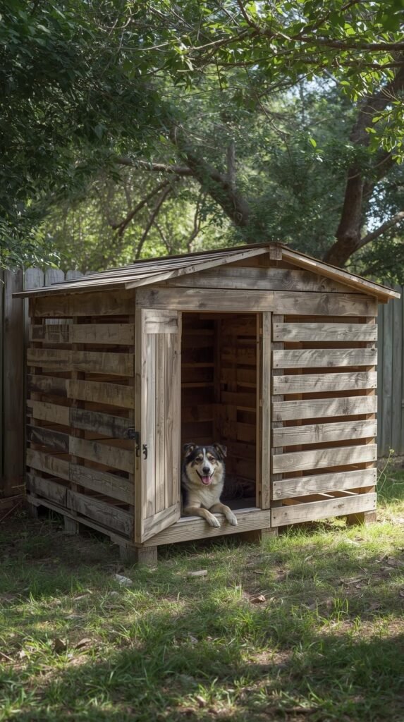 Wooden Pallet Outdoor Kennel