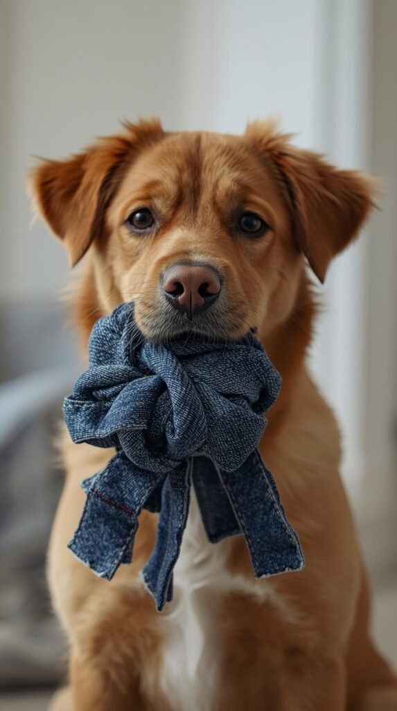 Denim Knot Chew Toy