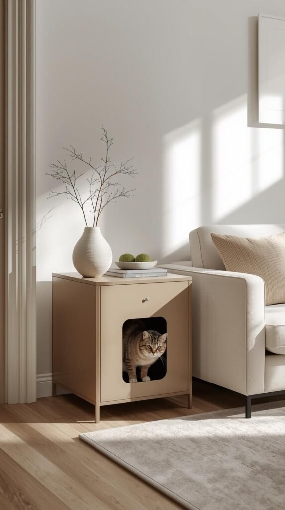 Furniture-Style Litter Box Cabinets That Blend In