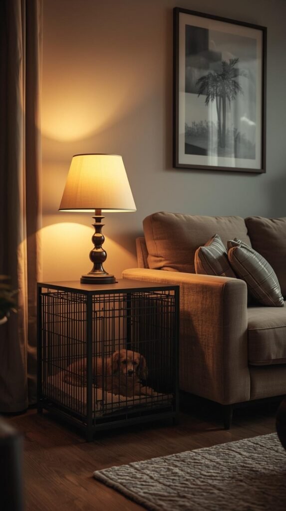End Table Dog Crates for Small Living Rooms