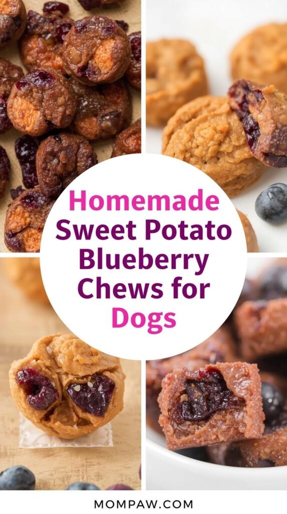 Homemade Sweet Potato Blueberry Chews for Dogs